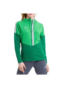 ERIMA - Damska kurtka z kapturem Erima Training. Typ kołnierza: kaptur. Kolor: zielony. Sport: fitness, piłka ręczna #1
