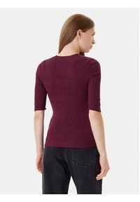 TwinSet - TWINSET Sweter 252TP3240 Bordowy Regular Fit. Kolor: czerwony. Materiał: wiskoza