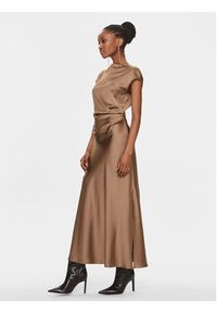 Imperial Sukienka koktajlowa AEAOGBA Brązowy Regular Fit. Kolor: brązowy. Materiał: syntetyk. Styl: wizytowy #5
