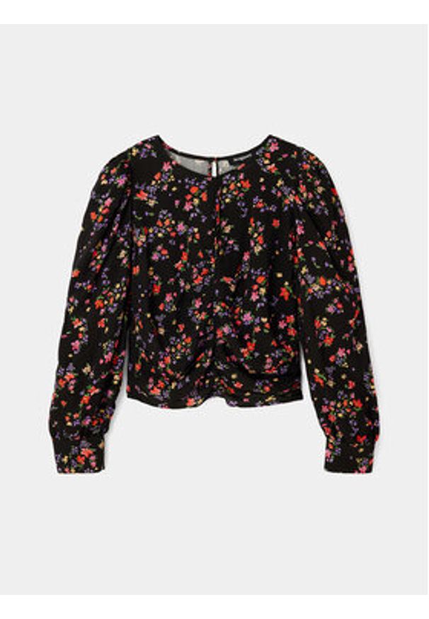 Desigual Bluzka 23WWBW36 Czarny Regular Fit. Kolor: czarny. Materiał: wiskoza