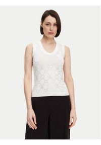 Fracomina Top FR25ST4003K414R9 Écru Regular Fit. Materiał: wiskoza