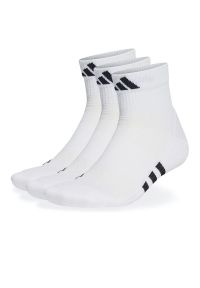 Adidas - Skarpety adidas Performance Cushioned Mid-Cut Socks 3Pairs HT3450 - białe. Kolor: biały. Materiał: materiał, bawełna, poliester. Wzór: aplikacja