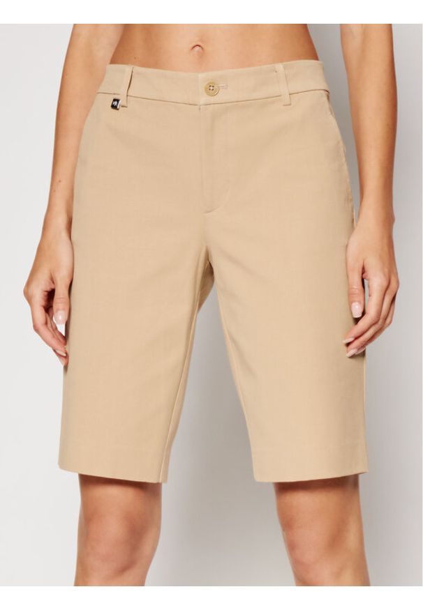 Lauren Ralph Lauren Szorty materiałowe 200661653009 Beżowy Regular Fit. Kolor: beżowy. Materiał: bawełna