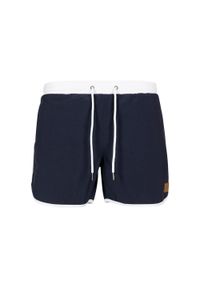 Urban Classics - Męskie Spodenki Kąpielowe W Stylu Retro. Kolor: biały, niebieski, wielokolorowy. Styl: retro #1