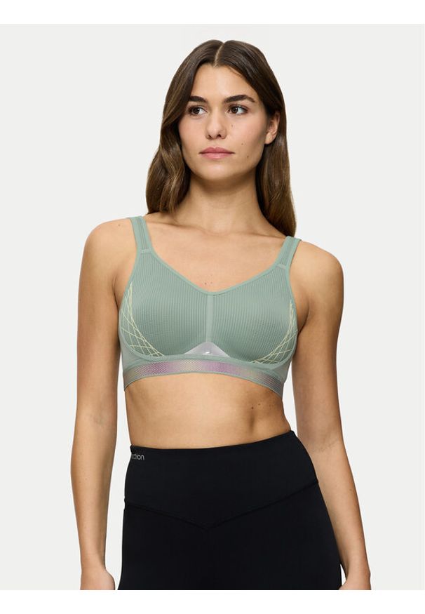 Triumph Biustonosz sportowy Triaction Cardio Flow 10205923 Zielony. Kolor: zielony. Materiał: syntetyk