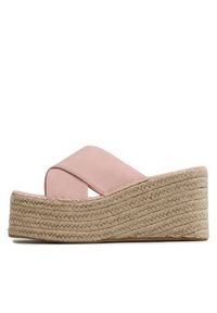 DeeZee Espadryle Q8745-6 Różowy. Kolor: różowy. Materiał: skóra