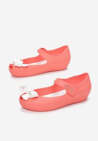 Born2be - Różowo-Białe Balerinki Talonia. Nosek buta: okrągły. Zapięcie: rzepy. Kolor: różowy. Materiał: guma. Szerokość cholewki: normalna. Wzór: aplikacja. Styl: klasyczny #3