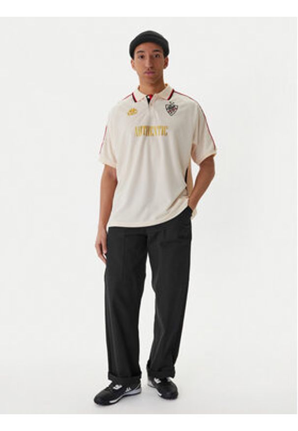 Kappa Koszulka techniczna Banda Stafen 222 38254UW Écru Comfort Fit. Kolor: kremowy. Materiał: syntetyk