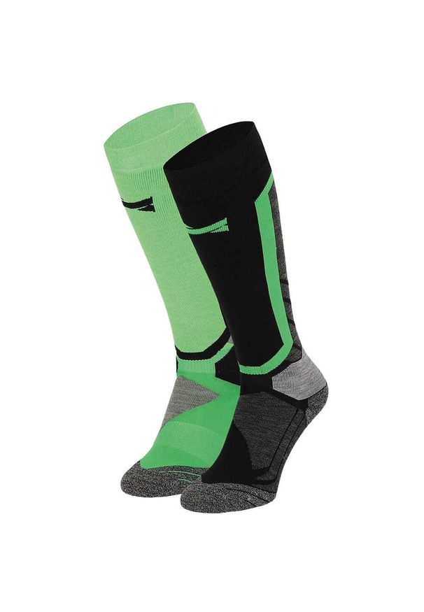 XTREME SOCKSWEAR - Skarpety snowboardowe Xtreme, 2 par, Multi Zielony. Kolor: czarny. Sport: snowboard
