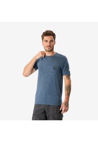 SIMOND - Koszulka trekkingowa męska z krótkim rękawem Merino Fresh. Kolor: niebieski. Materiał: akryl, wełna, materiał. Długość rękawa: krótki rękaw. Długość: krótkie. Sezon: zima, lato. Sport: turystyka piesza #1