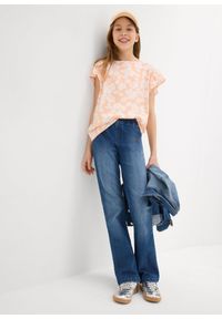 bonprix - Jegginsy mid waist, flared. Kolor: niebieski #3
