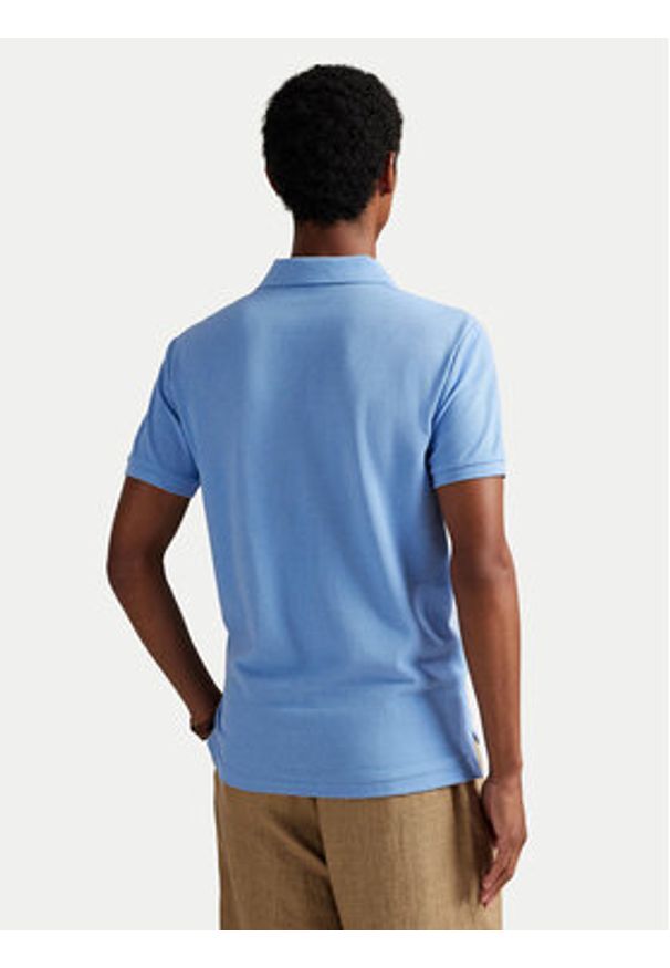 Polo Ralph Lauren Polo 710680784461 Błękitny Custom Slim Fit. Typ kołnierza: polo. Kolor: niebieski. Materiał: bawełna