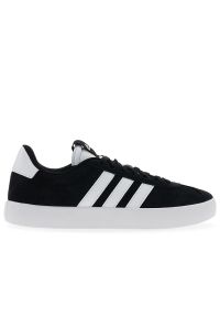 Adidas - Buty męskie adidas VL Court 3.0 ID6278 - czarne. Kolor: czarny. Materiał: skóra, zamsz, guma. Szerokość cholewki: normalna. Wzór: aplikacja