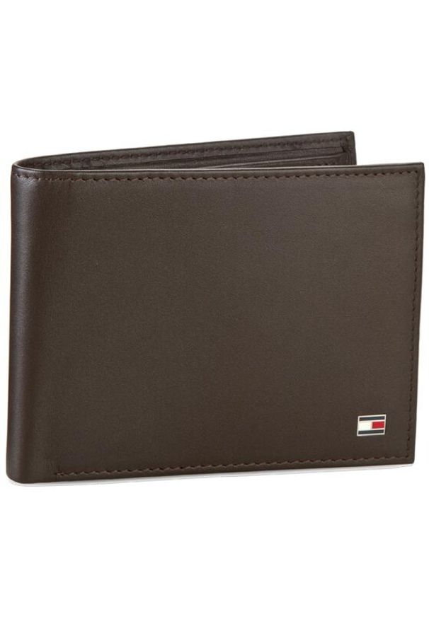 TOMMY HILFIGER - Tommy Hilfiger Portfel Eton Cc Flap And Coin Pocket AM0AM00652/83362 Brązowy. Kolor: brązowy. Materiał: skóra