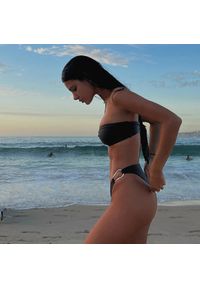 Intica - Dwuczęściowy strój kąpielowy bez ramiączek na plażę i basen Lauran. Kolor: czarny. Materiał: materiał #4