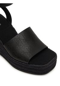 Calvin Klein Espadryle Wedge Espad 70 Aop Lth HW0HW03138 Czarny. Kolor: czarny. Materiał: skóra #4