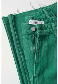 mango - Mango jeansy Camila damskie high waist. Stan: podwyższony. Kolor: zielony #6