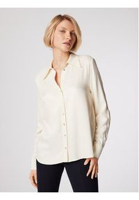 Simple Koszula KOD502-02 Biały Relaxed Fit. Kolor: biały. Materiał: wiskoza
