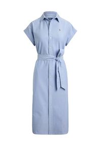 Polo Ralph Lauren Sukienka koszulowa 211A12907001 Niebieski jasny Regular Fit. Typ kołnierza: polo. Kolor: niebieski. Materiał: bawełna. Typ sukienki: koszulowe #5