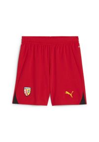 Puma - Spodenki meczowe dla dzieci RC Lens 2024/25. Kolor: żółty, czerwony, wielokolorowy