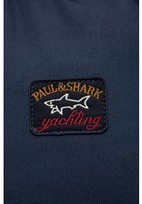 PAUL & SHARK - Paul&Shark Plecak męski kolor granatowy duży z aplikacją. Kolor: niebieski. Wzór: aplikacja