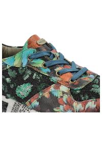 Kolorowe Sneakersy Laura Vita Buty Premium. Okazja: na co dzień. Materiał: materiał, skóra, tkanina. Wzór: kolorowy. Styl: casual #7
