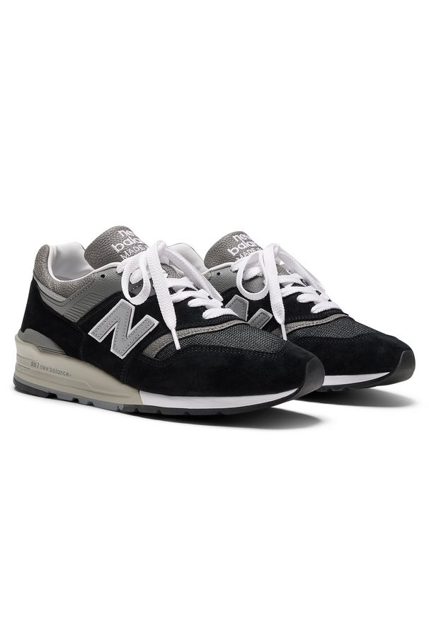 Buty unisex New Balance U997BK - czarne. Kolor: czarny. Materiał: zamsz, materiał, syntetyk