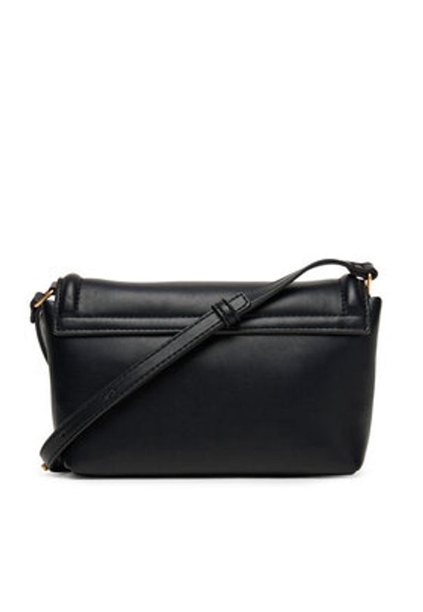 Calvin Klein Torebka Bold Ck Flap Crossbody LV04F1027G Czarny. Kolor: czarny. Materiał: skórzane