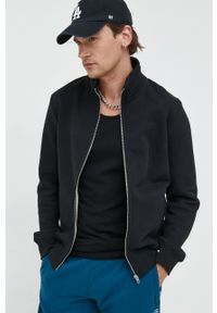 Superdry bluza męska kolor czarny gładka. Kolor: czarny. Materiał: bawełna, poliester. Wzór: gładki #1