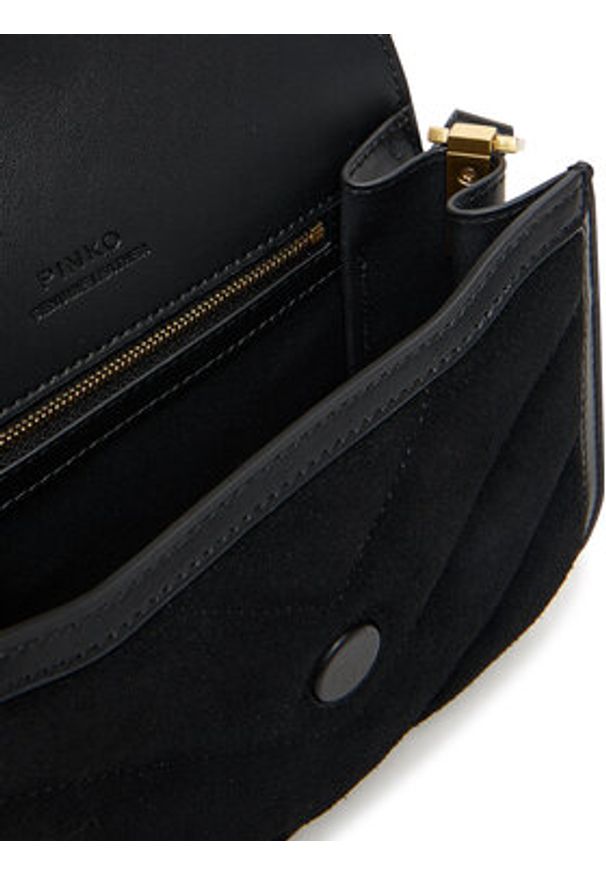 Pinko - PINKO Torebka Love Box Bag Fl Mini AI 25-26 PLTT 104297 A2JH Czarny. Kolor: czarny. Materiał: skórzane