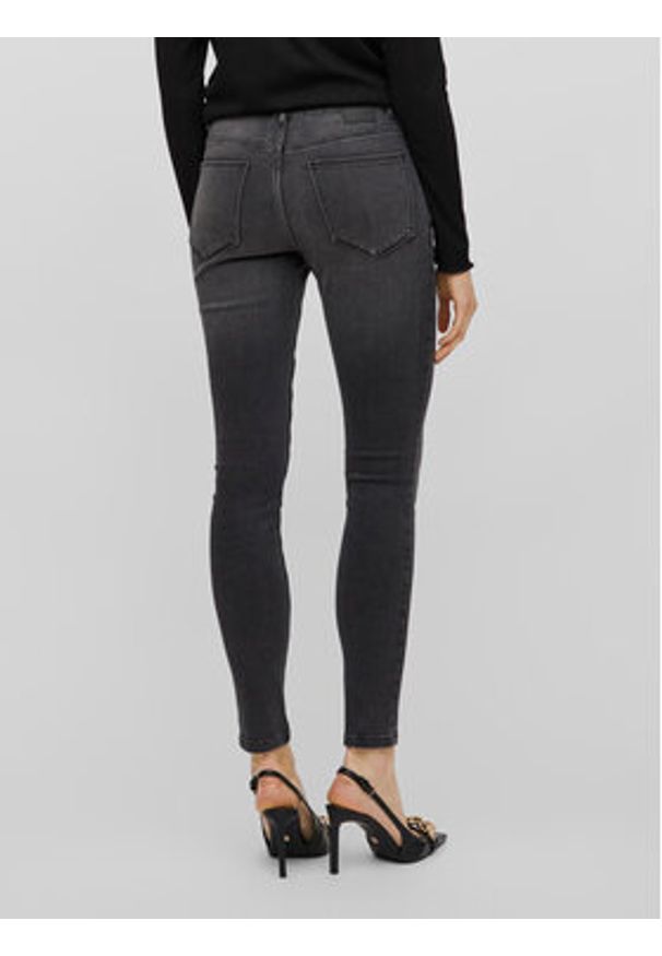 Vila Jeansy Sarah 14084763 Szary Skinny Fit. Kolor: szary