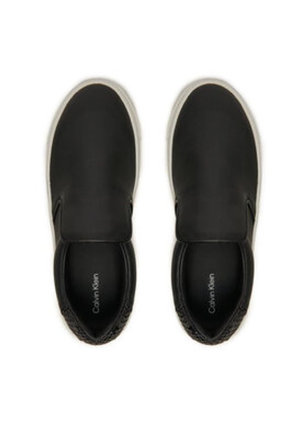 Calvin Klein Sneakersy Cupsole Slip On HW0HW02297 Czarny. Zapięcie: bez zapięcia. Kolor: czarny. Materiał: skóra