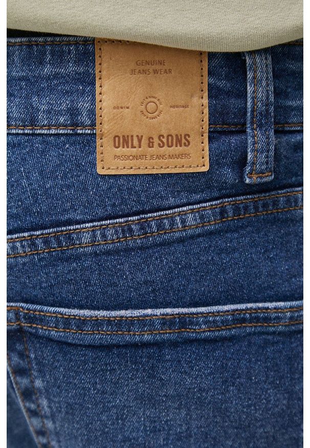 Only & Sons jeansy Weft męskie. Kolor: niebieski