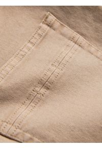 Ombre Clothing - Jeansowe spodnie męskie bez przetarć SLIM FIT - beżowe V8 OM-PADP-0148 - XXL. Okazja: na co dzień. Kolor: beżowy. Materiał: jeans. Wzór: gładki. Styl: casual, elegancki, sportowy #6