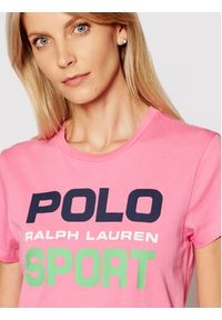 Polo Ralph Lauren T-Shirt Ssl 211838079005 Różowy Regular Fit. Typ kołnierza: polo. Kolor: różowy. Materiał: bawełna #3