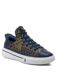skechers - Skechers Sneakersy Snoop One-Double G 251017/NVY Granatowy. Kolor: niebieski. Materiał: skóra