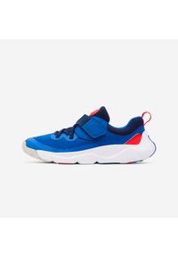 Buty dla dzieci Decathlon Playful Fast Scratch. Kolor: niebieski, czerwony, wielokolorowy. Materiał: tkanina. Szerokość cholewki: normalna. Sport: turystyka piesza