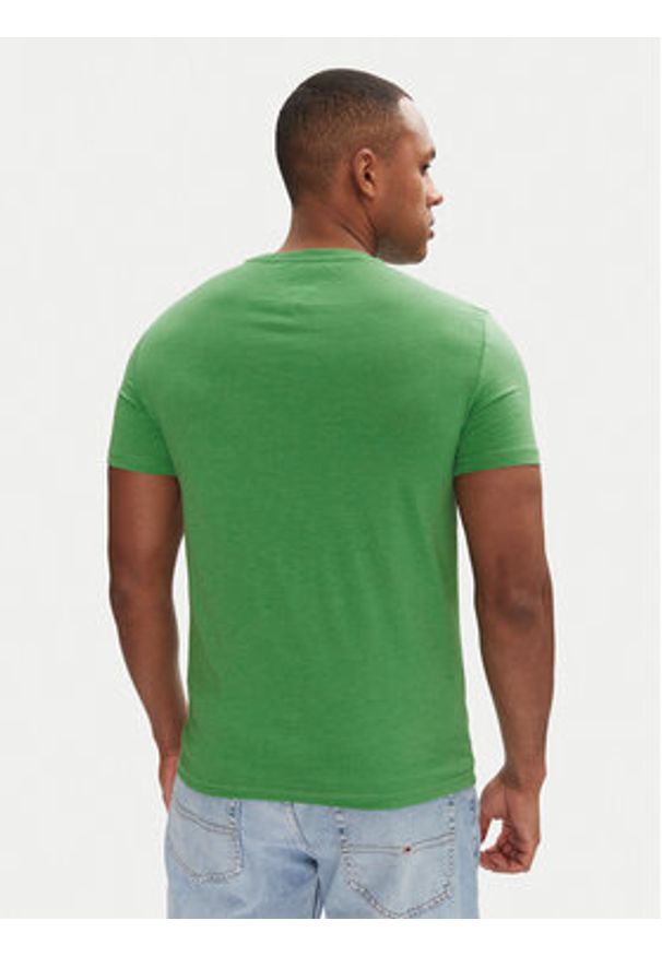 Tommy Jeans T-Shirt Jaspe DM0DM20363 Zielony Slim Fit. Kolor: zielony. Materiał: bawełna