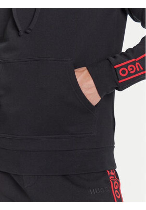 Hugo - HUGO Bluza Liam 50540921 Czarny Regular Fit. Kolor: czarny. Materiał: bawełna