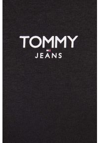 Tommy Jeans bluza damska kolor czarny z nadrukiem. Kolor: czarny. Materiał: bawełna. Wzór: nadruk. Styl: klasyczny #2
