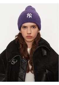 New Era Czapka New York Yankees Wide Cuff Knit Beanie 60580752 Fioletowy. Kolor: fioletowy. Materiał: poliester, materiał #6