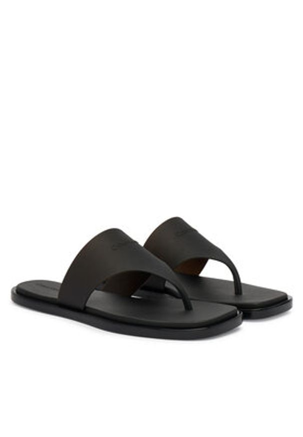 Calvin Klein Japonki Jelly Sandal Thong Mat Tran Tpu HW0HW02964 Czarny. Kolor: czarny. Materiał: syntetyk