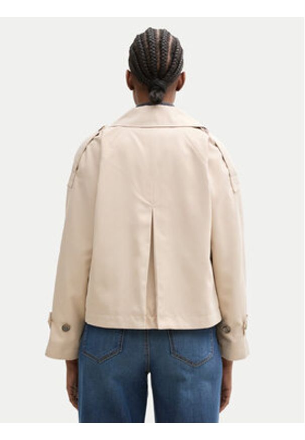 Tom Tailor Denim Trencz 1045530 Beżowy Loose Fit. Kolor: beżowy. Materiał: syntetyk