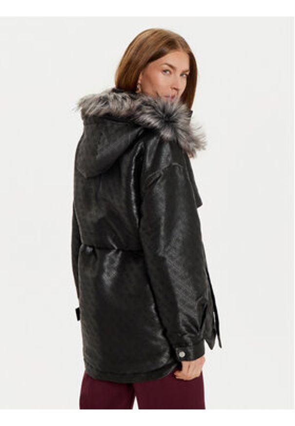 Guess Parka Elly W4BL35 WFIR2 Czarny Regular Fit. Kolor: czarny. Materiał: syntetyk