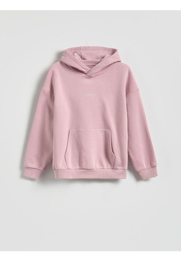 Reserved - Bawełniana bluza - fioletowy. Kolor: fioletowy. Materiał: bawełna