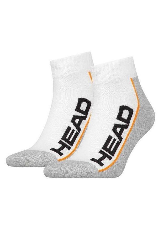 Head - Wysokiej jakości bawełniane skarpetki 2-pak biały i szary 35-38. Kolor: biały. Materiał: bawełna