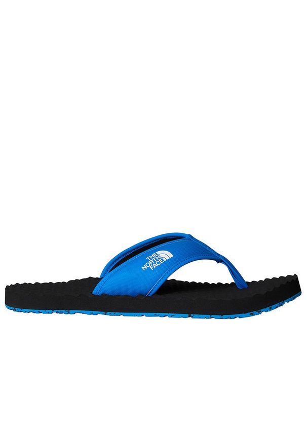 Japonki męskie The North Face Base Camp II 0A47AA16Y1 - niebieskie. Zapięcie: pasek. Kolor: niebieski. Materiał: materiał, syntetyk, guma. Wzór: paski