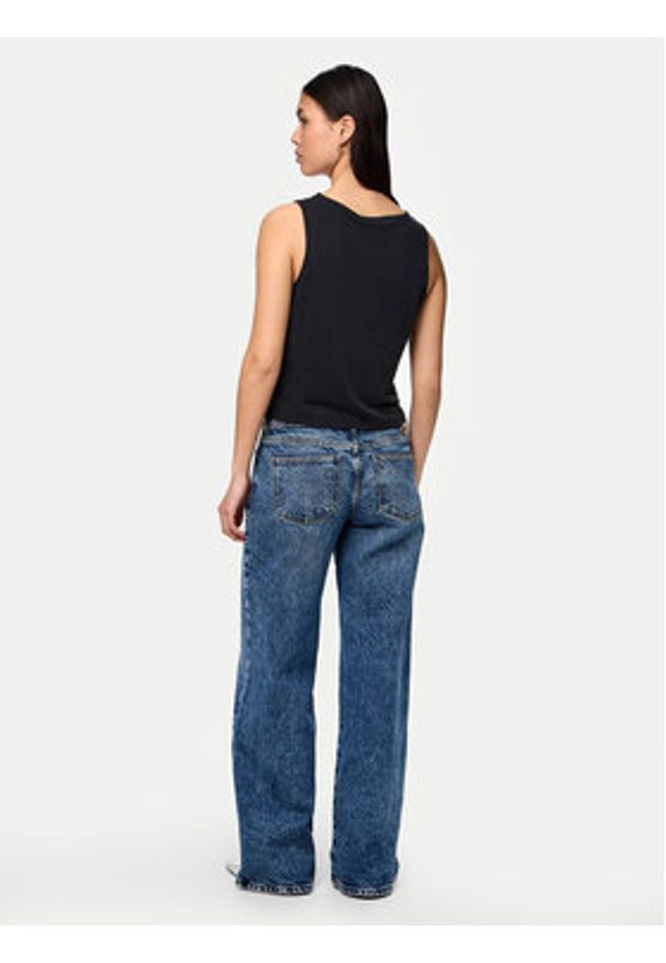 Pieces Top Anora 17149200 Czarny Regular Fit. Kolor: czarny. Materiał: syntetyk