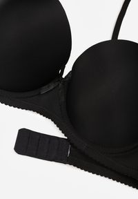 Renee - Czarny Gładki Biustonosz o Klasycznym Fasonie Arriethia. Kolor: czarny. Wzór: gładki #3