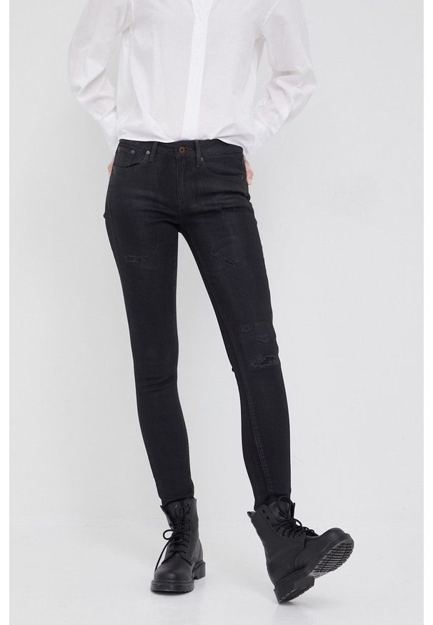 G-Star RAW - G-Star Raw jeansy 3301 damskie medium waist. Kolor: czarny